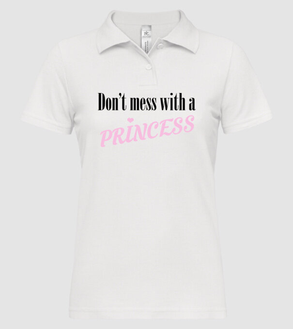 Princess model alb pe tricou