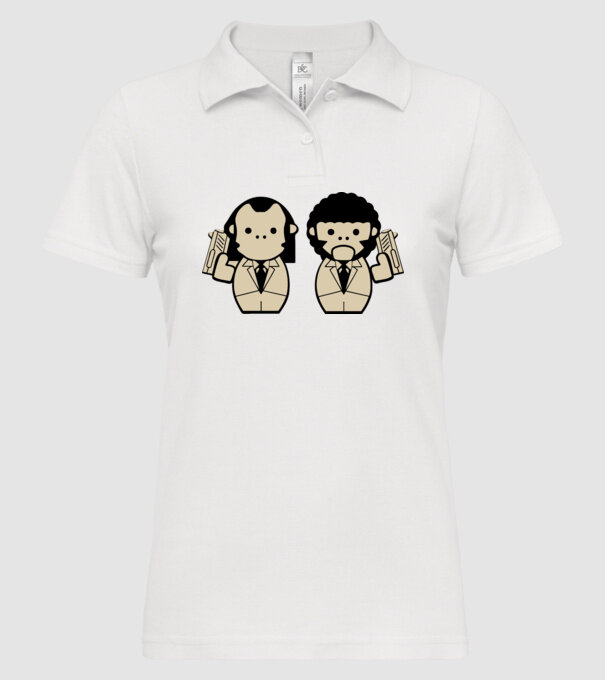 Pulp Fiction draw model alb pe tricou