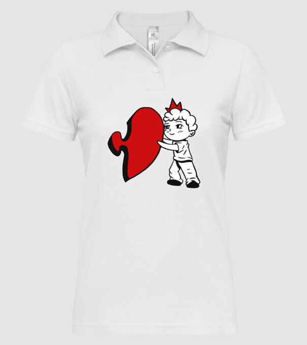 Pereche Puzzle băiat model alb pe tricou