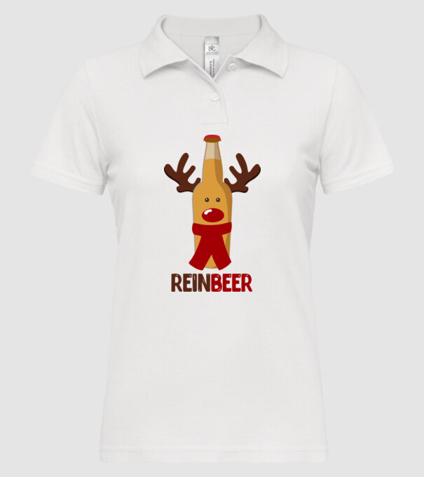 Bere REINBEER model alb pe tricou