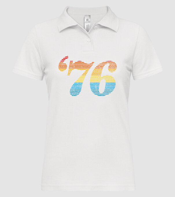 Retro Birthday 1976 model alb pe tricou