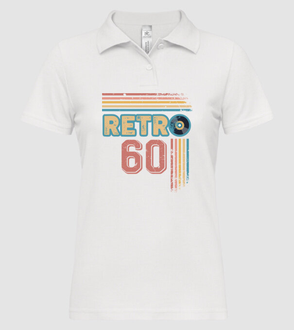 Retro 60 Birthday model alb pe tricou