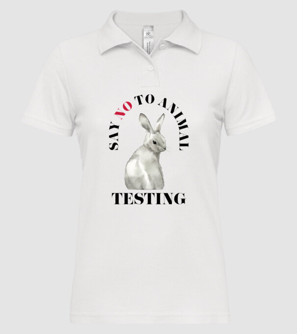 Say NO to animal testing model alb pe tricou