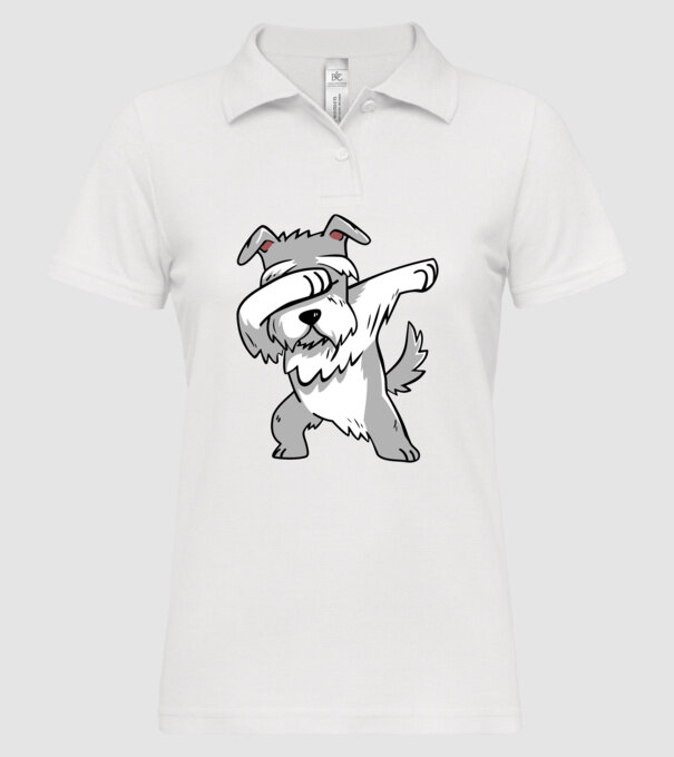 Schnauzer DAB model alb pe tricou