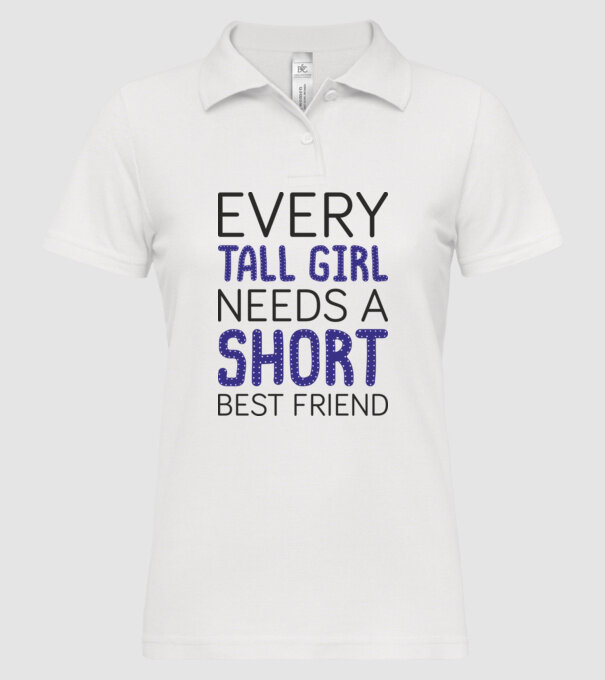 Short Freind model alb pe tricou