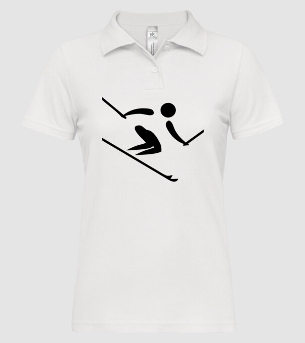 Schi model alb pe tricou