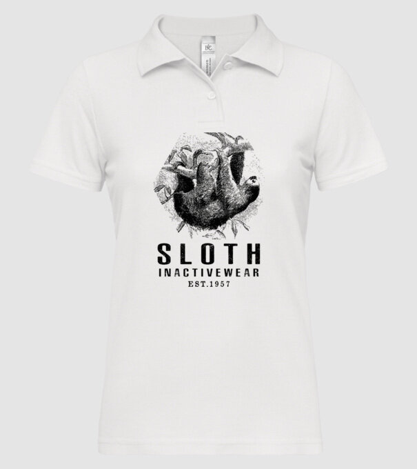 SLOTH inactive drk model alb pe tricou