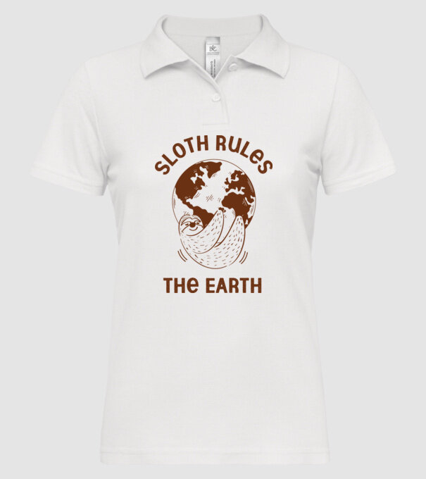 Sloth rules the world model alb pe tricou