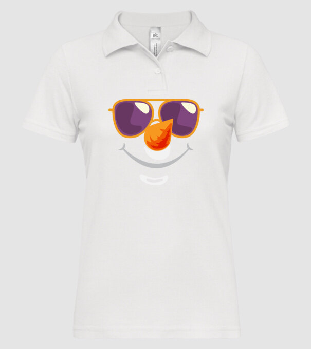 Snowman face model alb pe tricou
