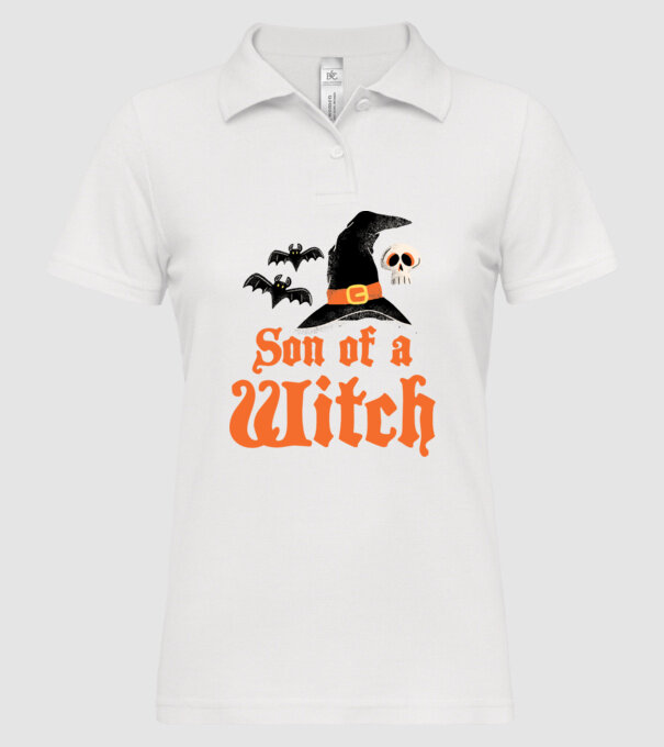 Son of a witch model alb pe tricou