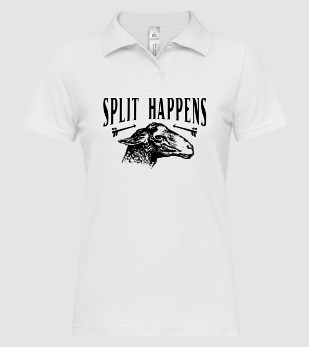 Split happens model alb pe tricou