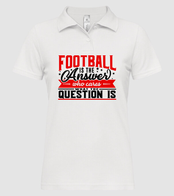 Sport is the answer FOTBALIST model alb pe tricou