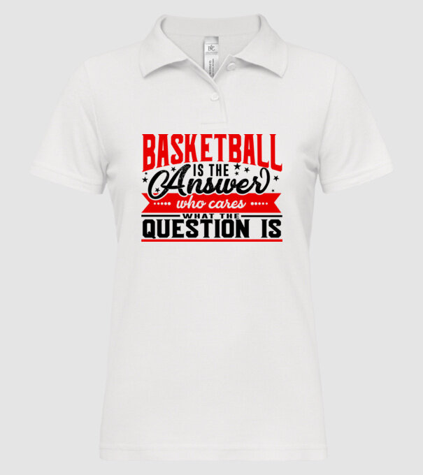 Sport is the answer BASCHETBALIST model alb pe tricou