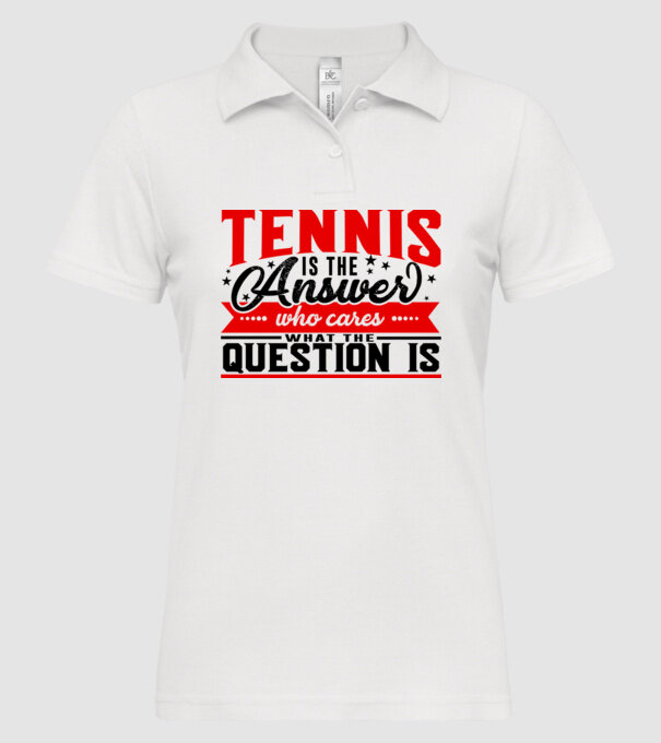 Sport is the answer JUCĂTOR TENIS model alb pe tricou