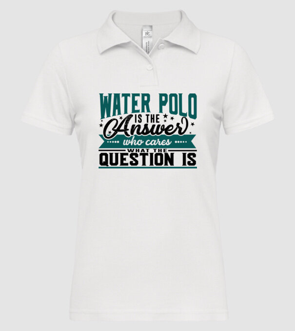 Sport is the answer JUCĂTOR POLO PE APĂ model alb pe tricou