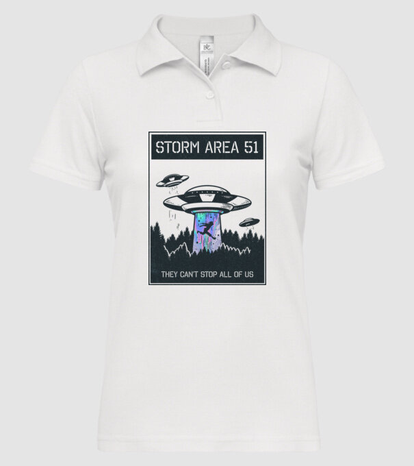 'Storm area 51 - They can''t stop all of us dark' model alb pe tricou