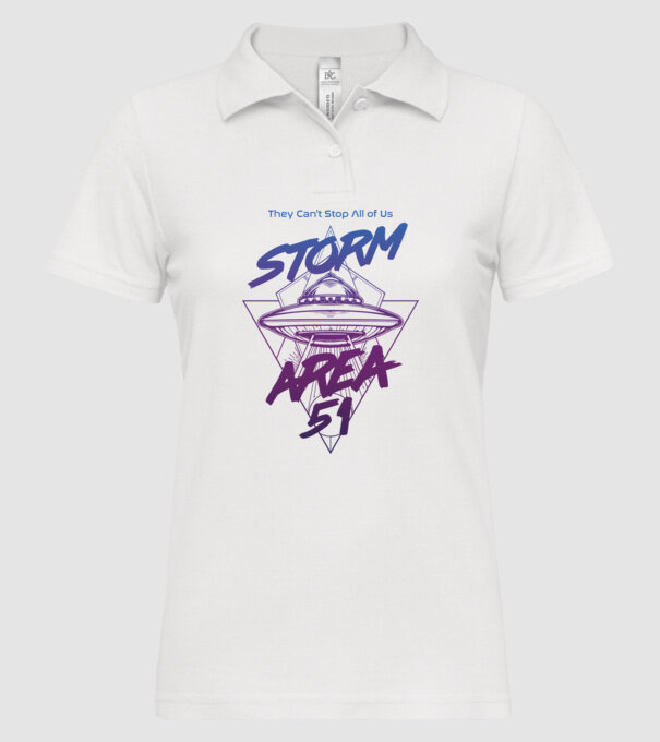 storm area 51 ufo purple model alb pe tricou