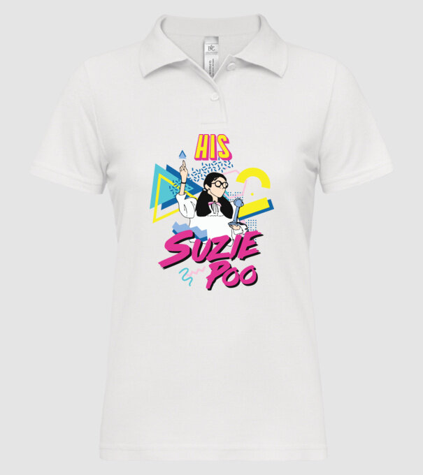 Stranger couple 80s retro Suzie model alb pe tricou
