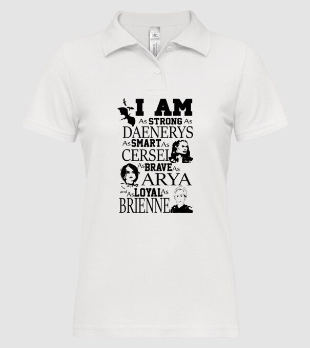 Strong as Daenerys model alb pe tricou