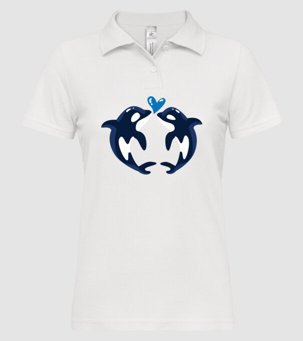 BALENE ÎNDRĂGOSTITE model alb pe tricou