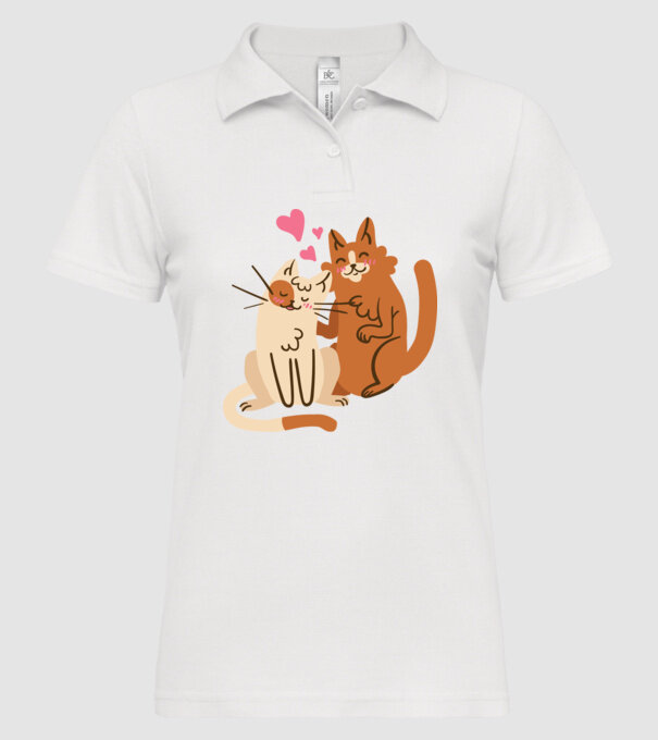 PISICUȚE ÎNDRĂGOSTITE 2 model alb pe tricou