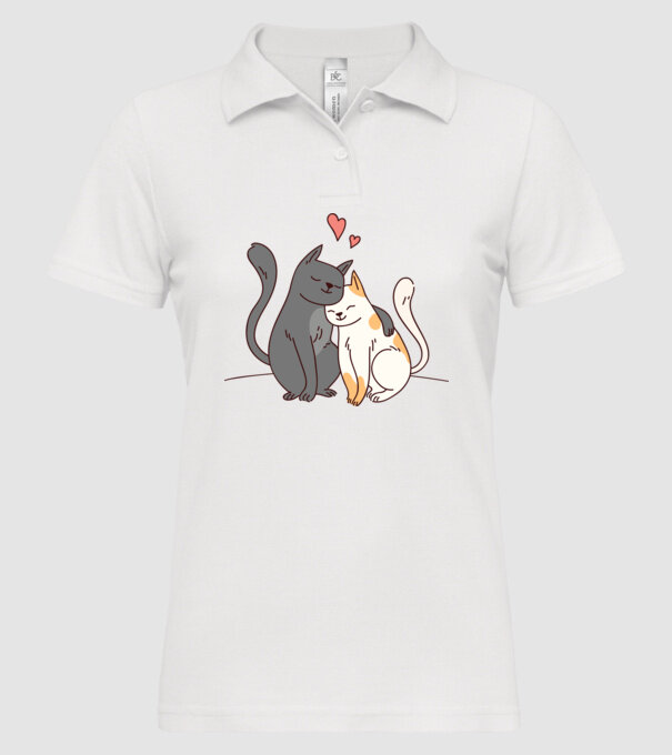 PISICUȚE ÎNDRĂGOSTITE 3 model alb pe tricou