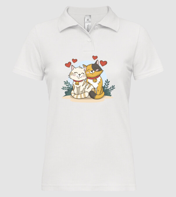 PISICUȚE ÎNDRĂGOSTITE 4 model alb pe tricou
