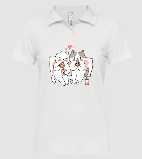 PISICUȚE ÎNDRĂGOSTITE 6 model alb pe tricou