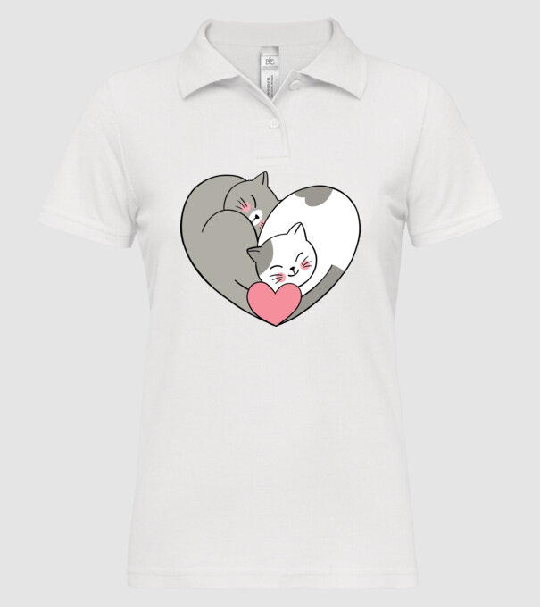 PISICUȚE ÎNDRĂGOSTITE 7 model alb pe tricou