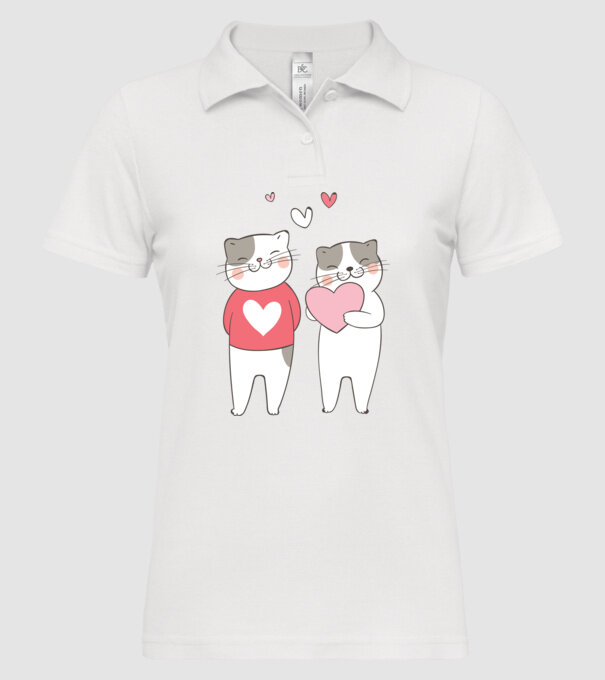 PISICUȚE ÎNDRĂGOSTITE 8 model alb pe tricou