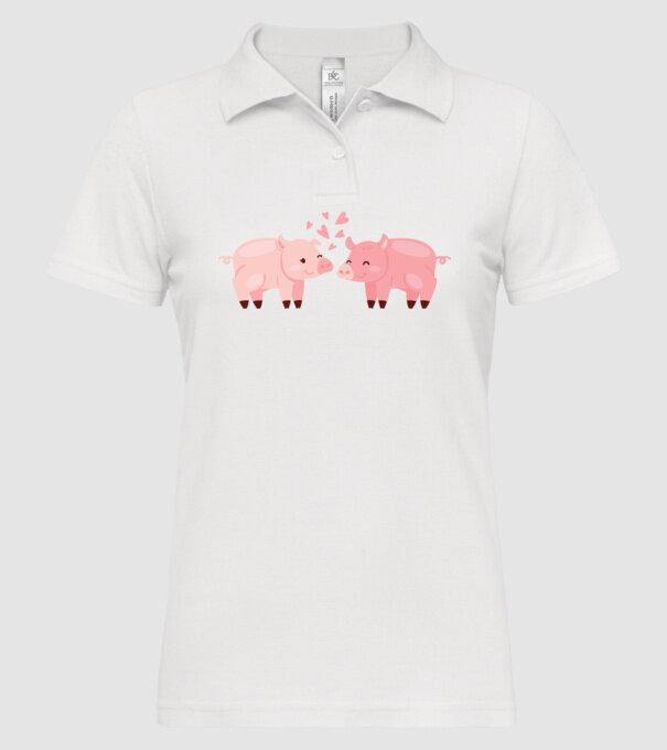 PURCELUȘI ÎNDRĂGOSTIȚI model alb pe tricou