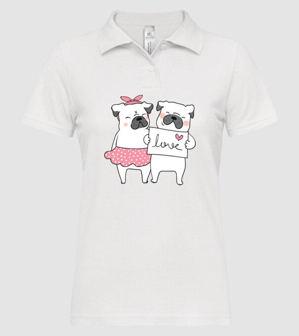 MOPȘI ÎNDRĂGOSTIȚI 2 model alb pe tricou