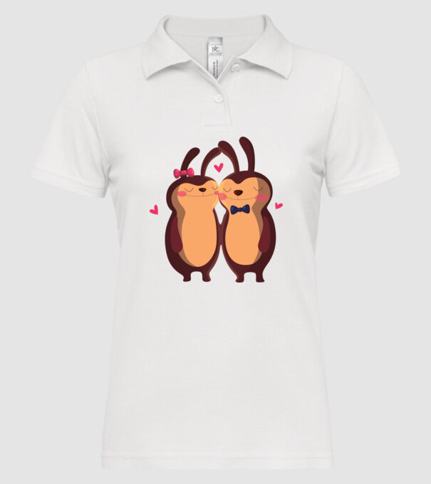 IEPURAȘI ÎNDRĂGOSTIȚI model alb pe tricou