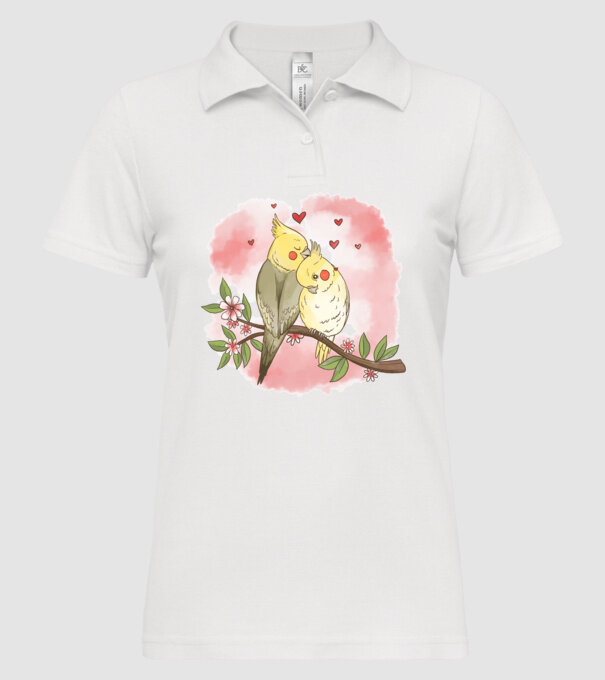 PAPAGALI ÎNDRĂGOSTIȚI 3 model alb pe tricou