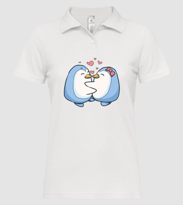 PINGUIN ÎNDRĂGOSTIT 3 model alb pe tricou