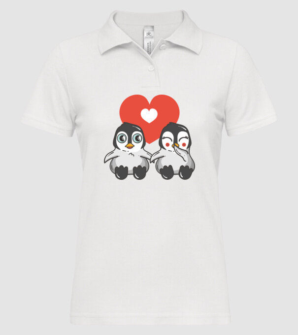 PINGUINI ÎNDRĂGOSTIȚI 7 model alb pe tricou