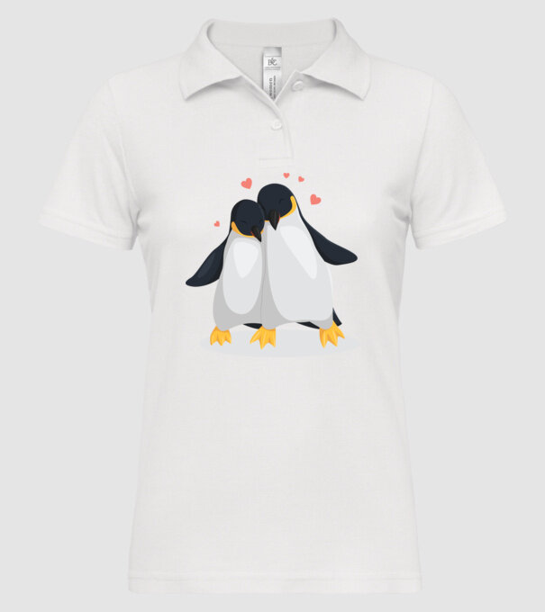 PINGUINI ÎNDRĂGOSTIȚI 8 model alb pe tricou