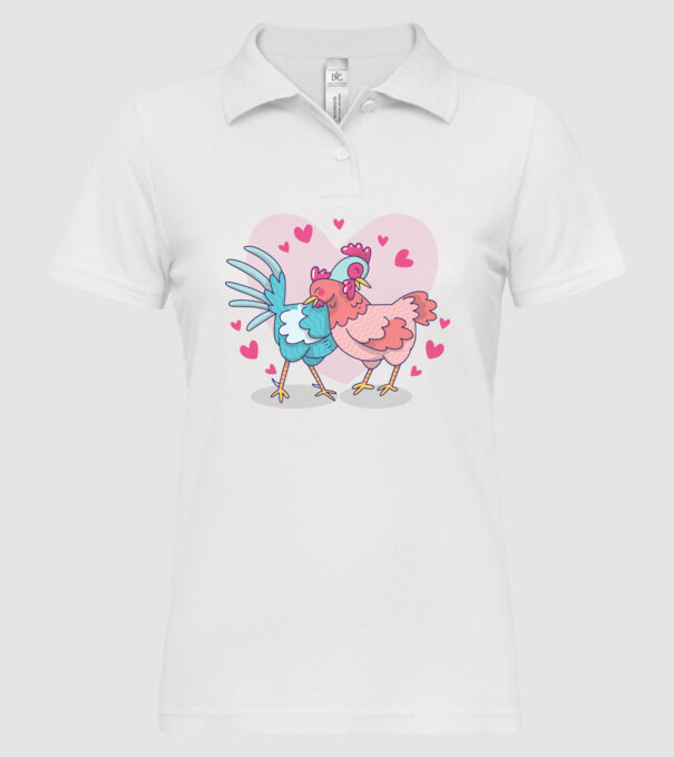 PUI ÎNDRĂGOSTIȚI model alb pe tricou