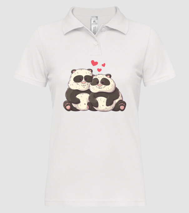 URȘI PANDA DOLOFANI ÎNDRĂGOSTIȚI model alb pe tricou