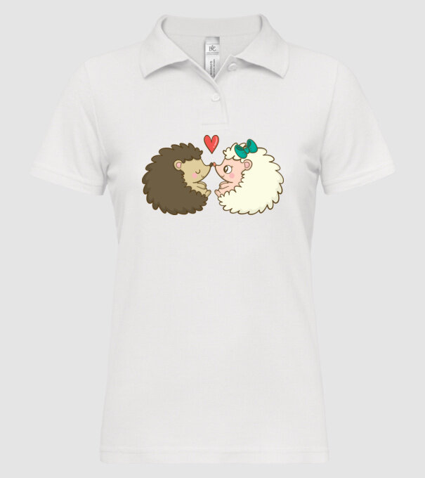 ARICI ÎNDRĂGOSTIȚI model alb pe tricou
