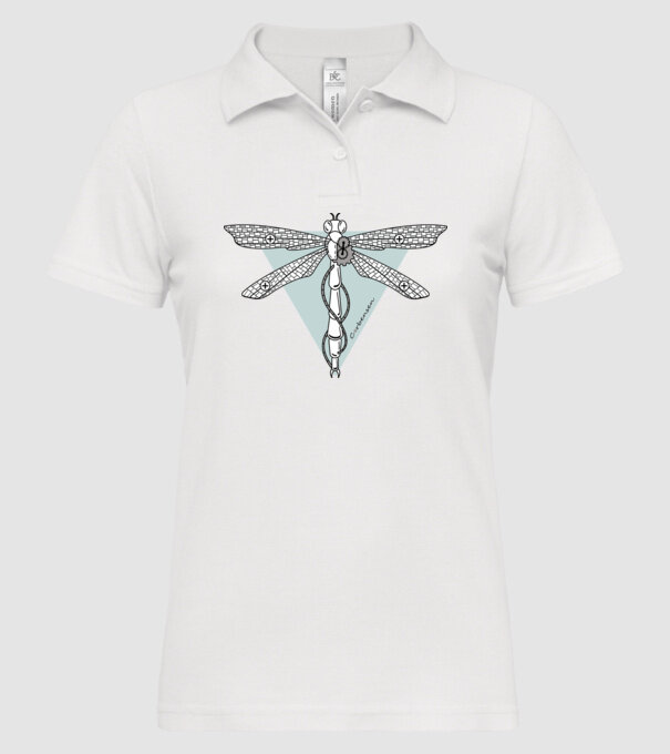 Libelulă model alb pe tricou