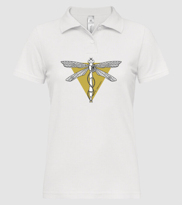 Libelulă model alb pe tricou