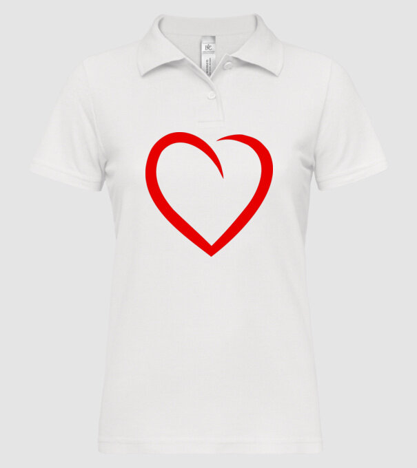 Szív model alb pe tricou