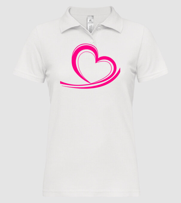 Linia inimii model alb pe tricou