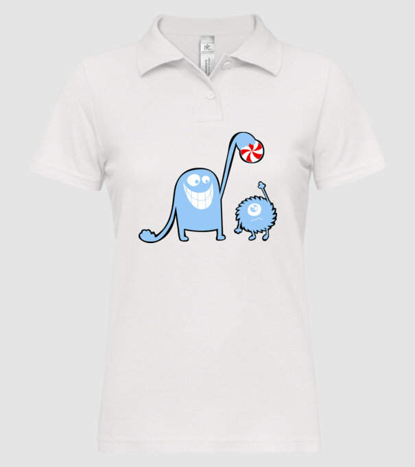 Szornyelde - Bomboană model alb pe tricou