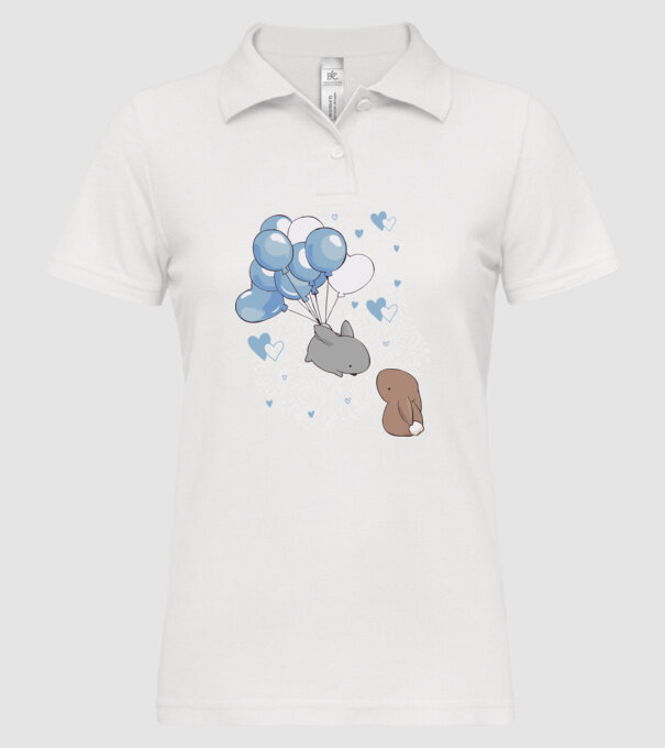 Tu ești melodia inimii mele iepurași model alb pe tricou