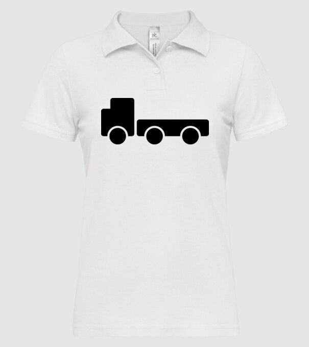 Camion model alb pe tricou