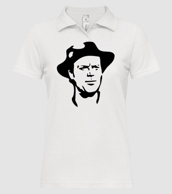 Terence Hill model alb pe tricou