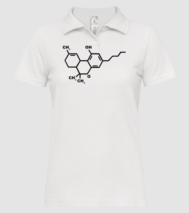 THC model alb pe tricou
