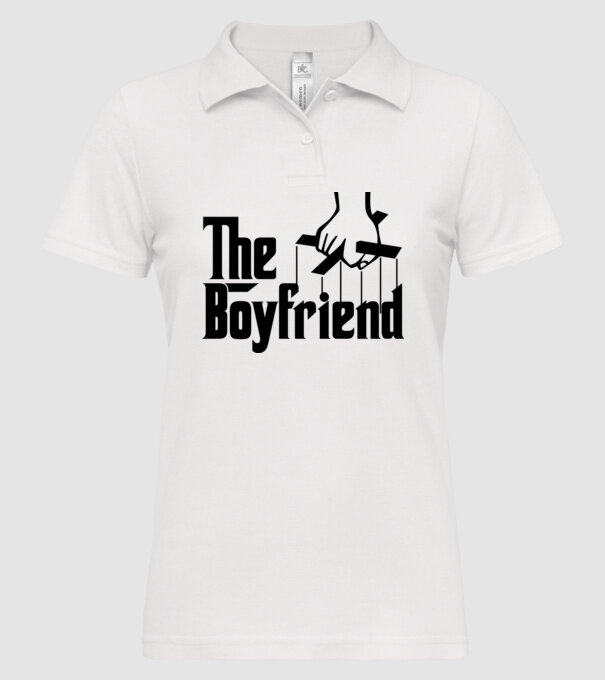 The Boyfriend model alb pe tricou